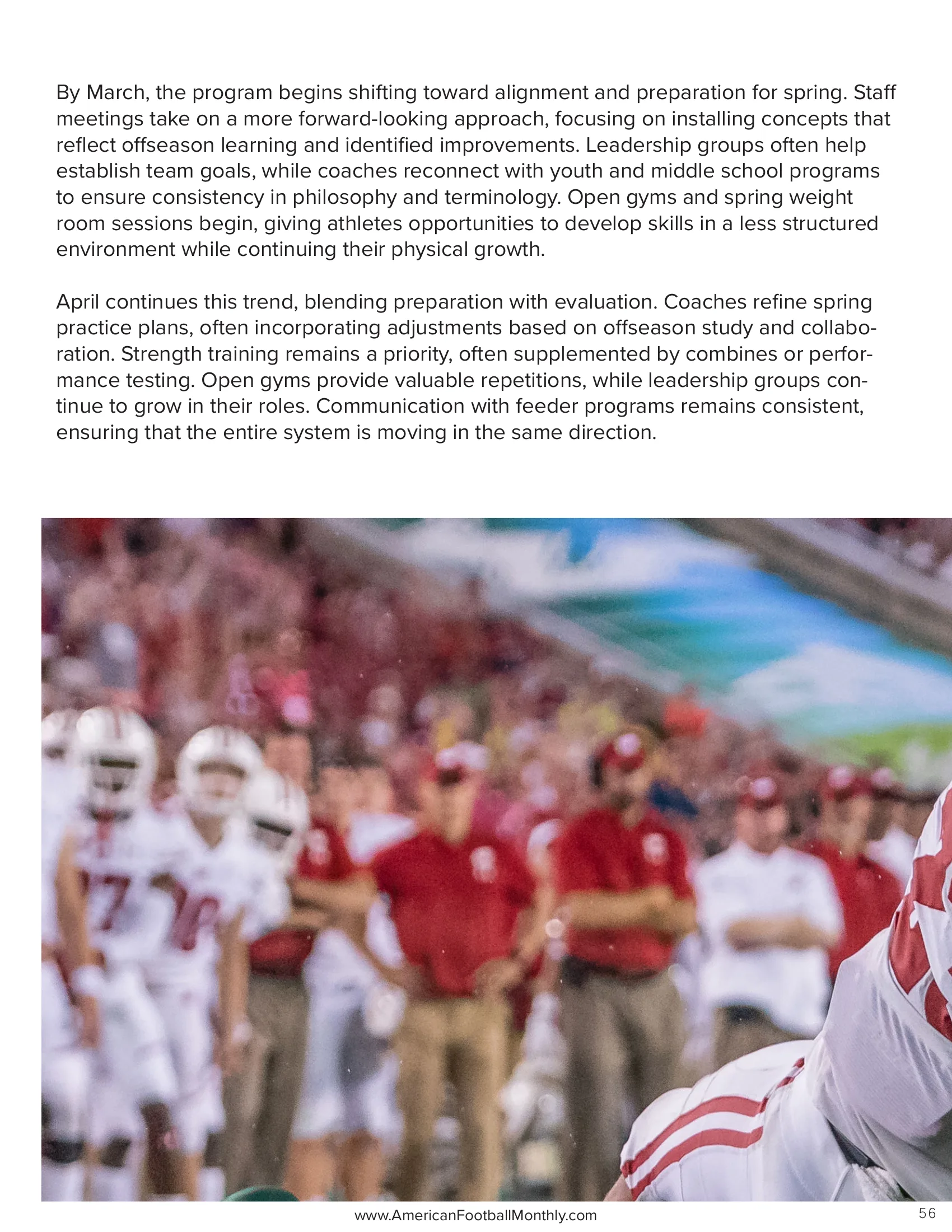 The Year-Round Blueprint: Turning a Monthly Football Calendar into a Championship Program — American Football Quarterly Vol 1 — Spring 2026, page 56