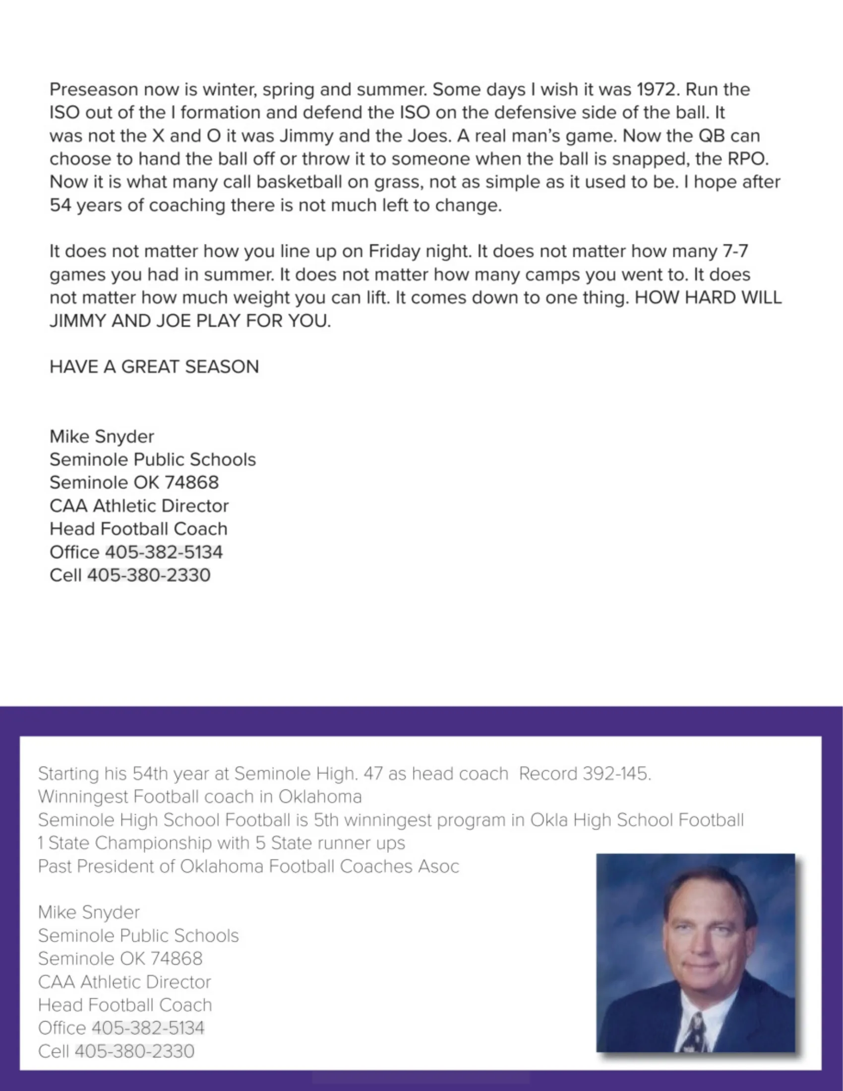 Coaching Through The Ages — American Football Quarterly Vol 4 — Winter 2025, page 24